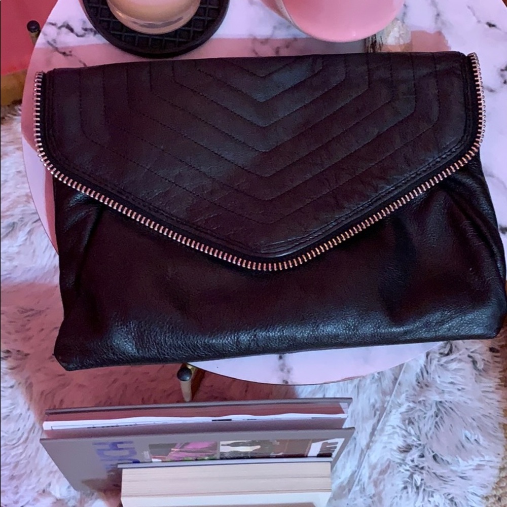 Black clutch with silver trimming!